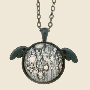 Turtle Fluid Art Pendant & Necklace